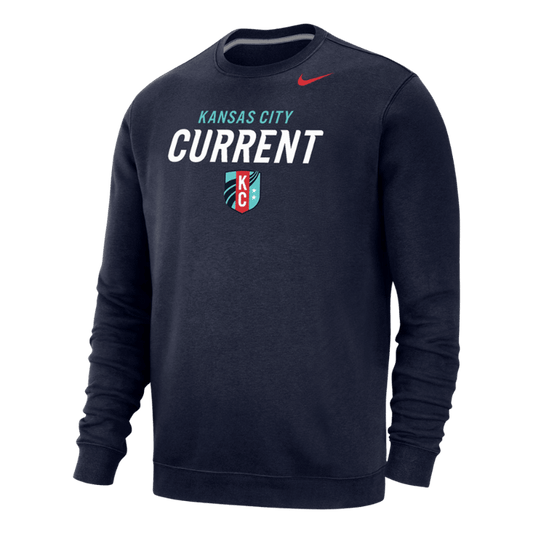 KC Current Unisex Navy Nike LS Logo Crewneck