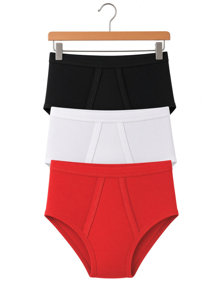 Kids Boys Premium Briefs Pack Of - 3 Assorted Colour