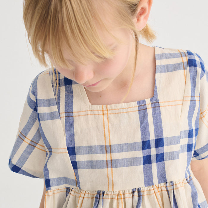 Kids Cotton Dress - Fun Tartan