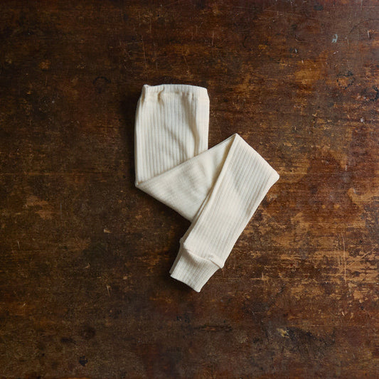 Kids Merino Wool/Cotton/Silk Pants - Natural