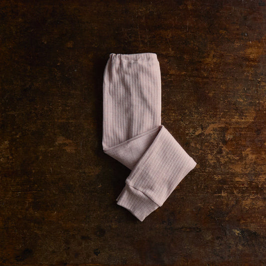 Kids Merino Wool/Cotton/Silk Pants - Pale Pink