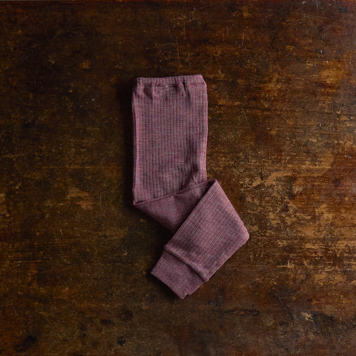 Kids Merino Wool/Cotton/Silk Pants - Plum