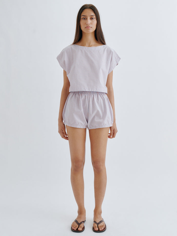 Chambray Poppy Stripe
