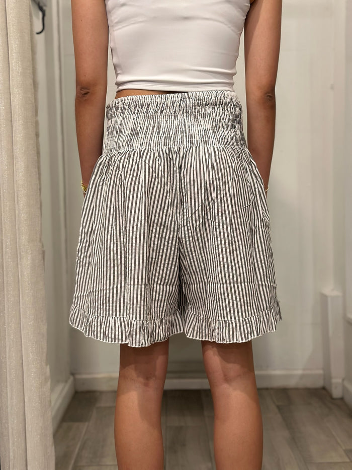back view of one in shorts