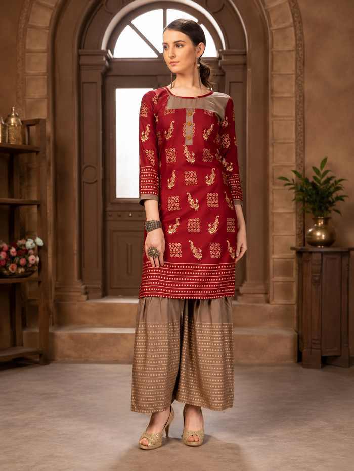 Gold_Print_Kurti_Set