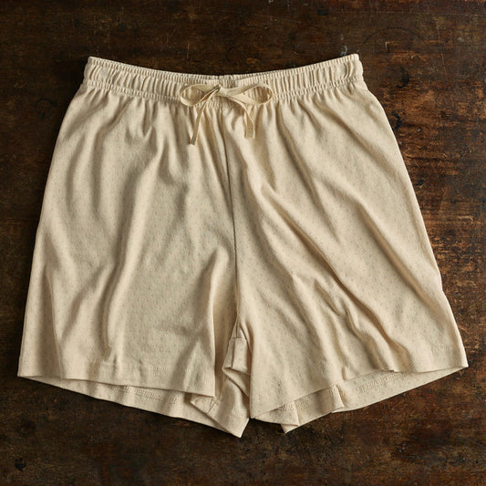 Lapwing Women's Shorts - Cotton Pointelle - Shell