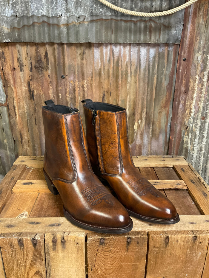 Laredo Tan Zipper Western Boot
