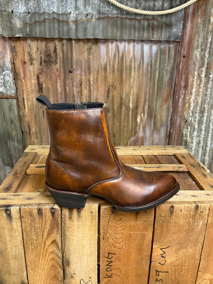 Laredo Tan Zipper Western Boot