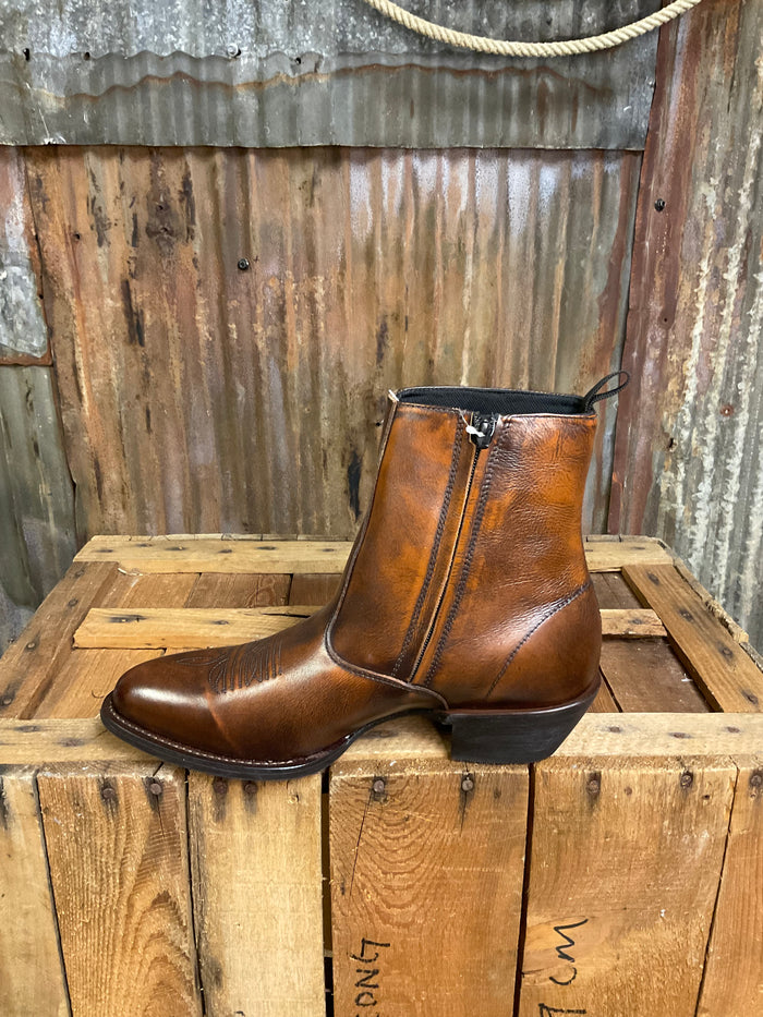 Laredo Tan Zipper Western Boot