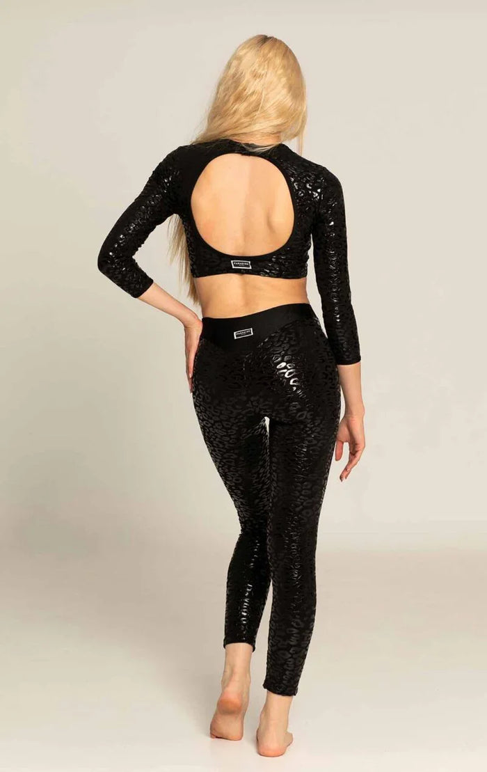 Pole Leggings Pegajoso ULTRA GRIP V-String Leopard Black | Vive Pole | 24-48 Hrs | España