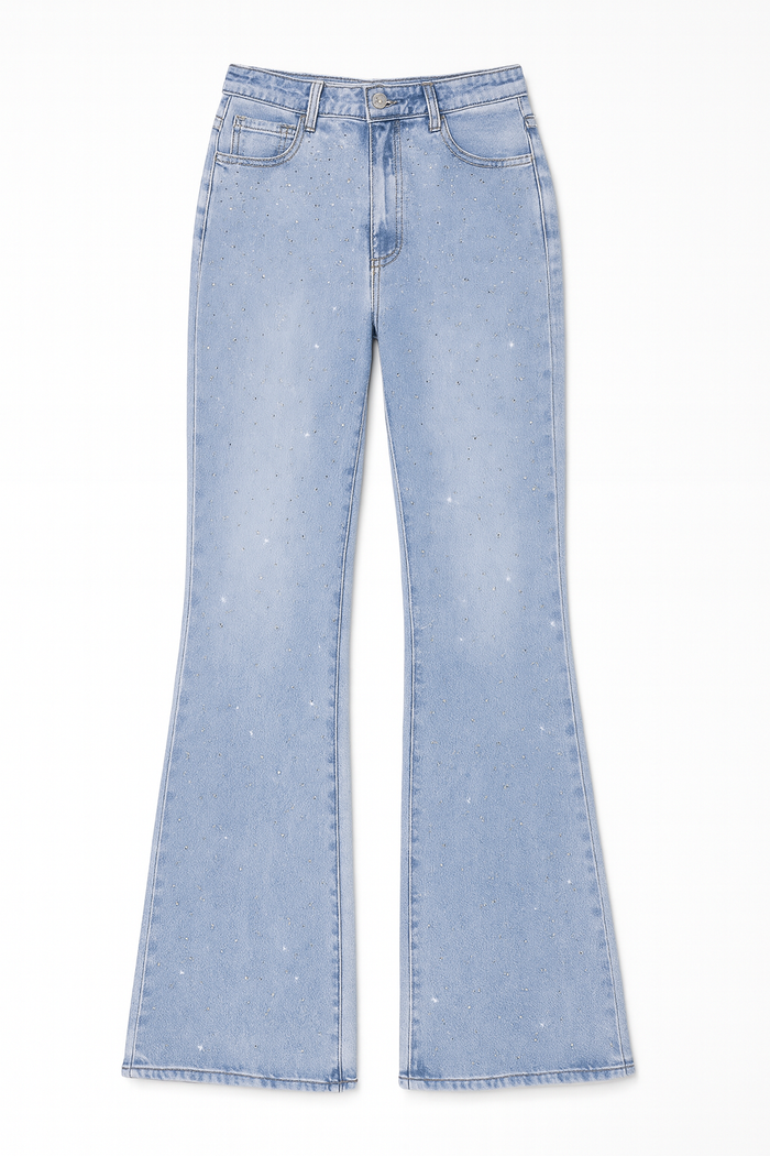 BTG_FLATLAY_CANDIDATE | light-wash-crystal-embellished-wide-leg-jeans