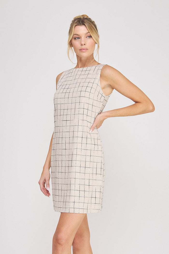Linden Grid Shift Dress