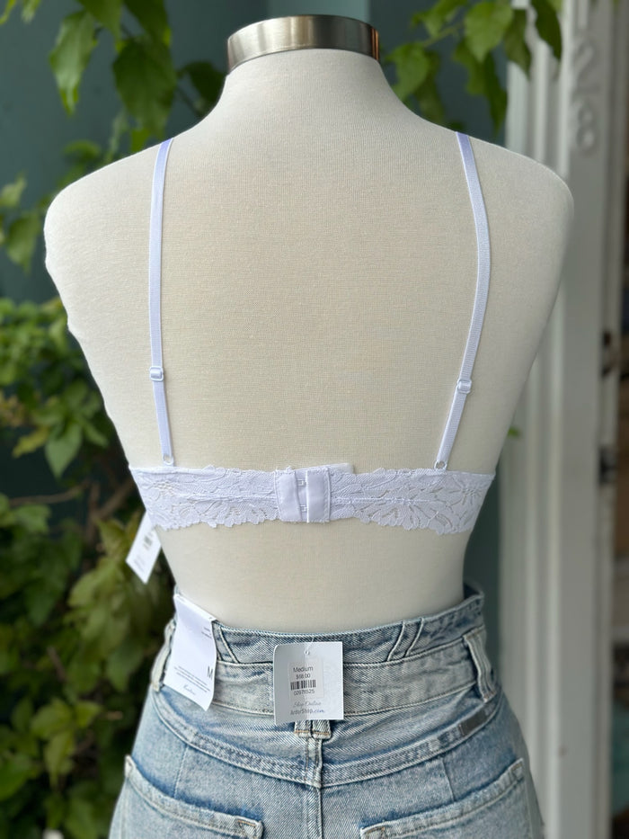 white lace bralette