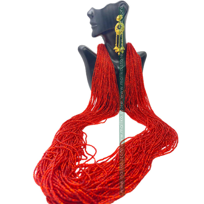 Elegant 20-inch long plain potey necklace from Nepal
