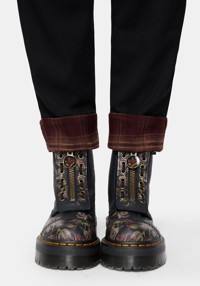 Loura Tapered Leg Check Turn Up Trouser