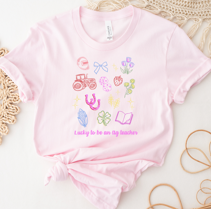 Lucky To Be An AG Teacher- Bella Canvas T-Shirt