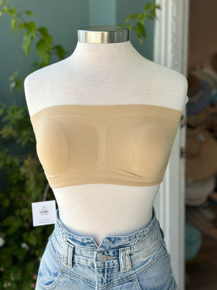 beige lace bandeau