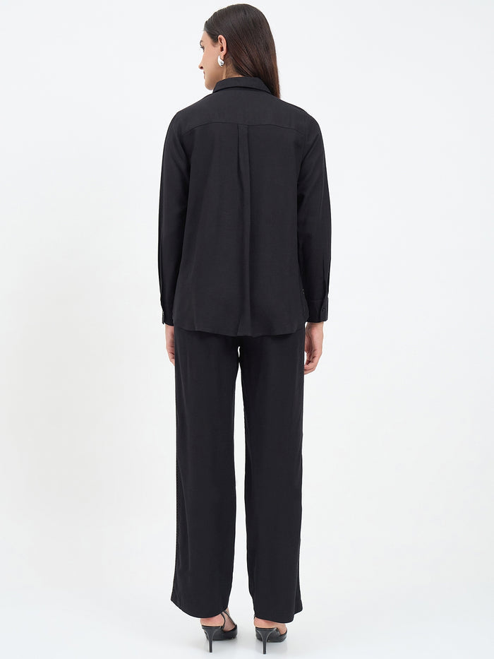 Madame Black Viscose Co-ord Set