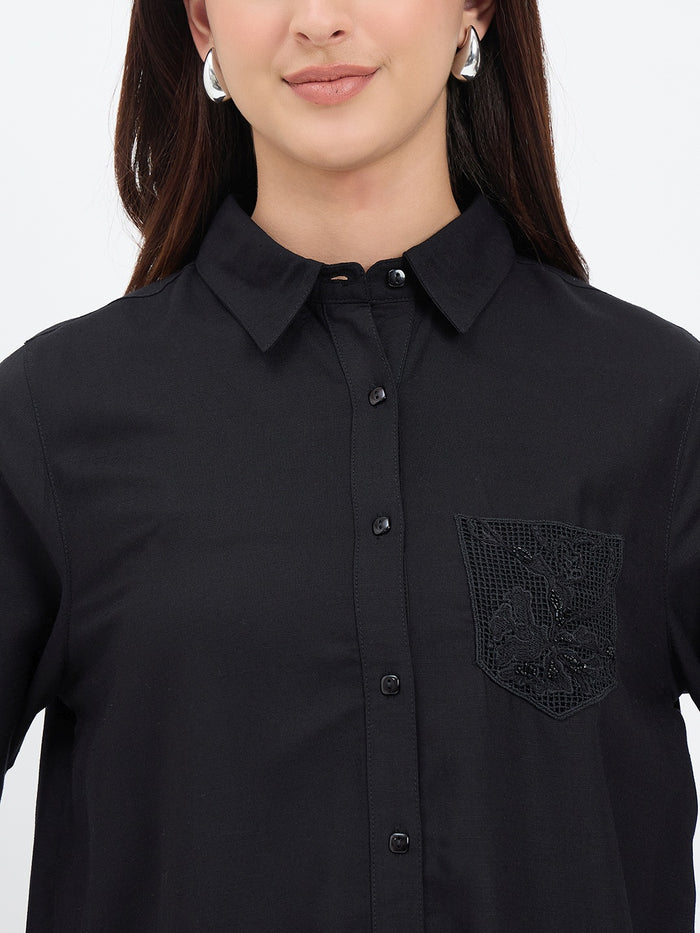 Madame Black Viscose Co-ord Set