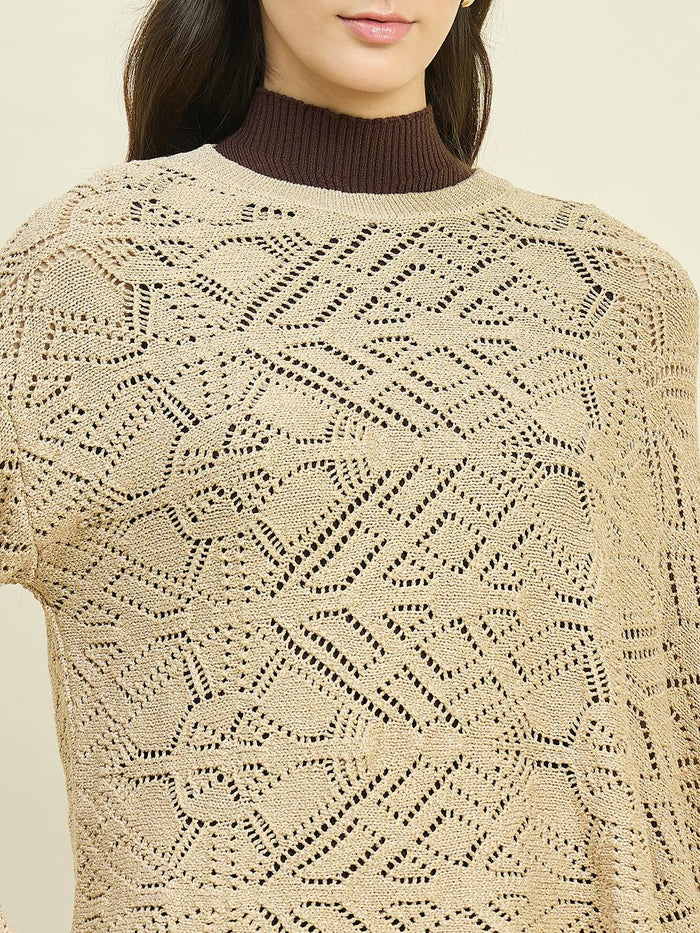 Madame Brown Dress and Cape Knit Co-ord Set