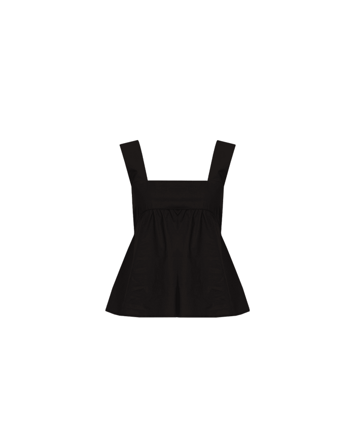 MARGIE TIE-BACK TOP BLACK