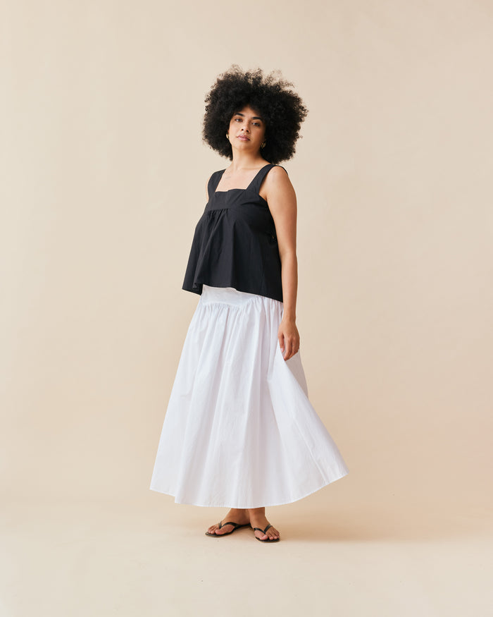 MARGIE TIE-BACK TOP BLACK