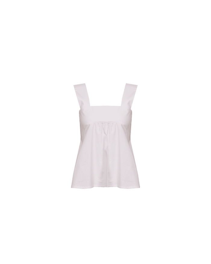 MARGIE TIE-BACK TOP WHITE