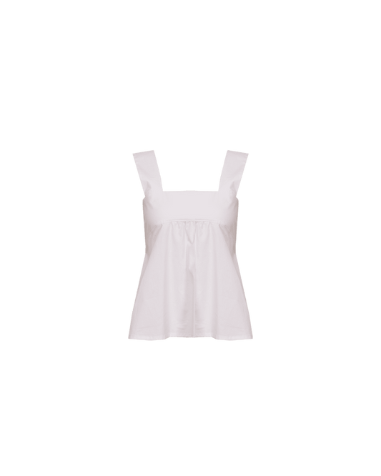 MARGIE TIE-BACK TOP WHITE