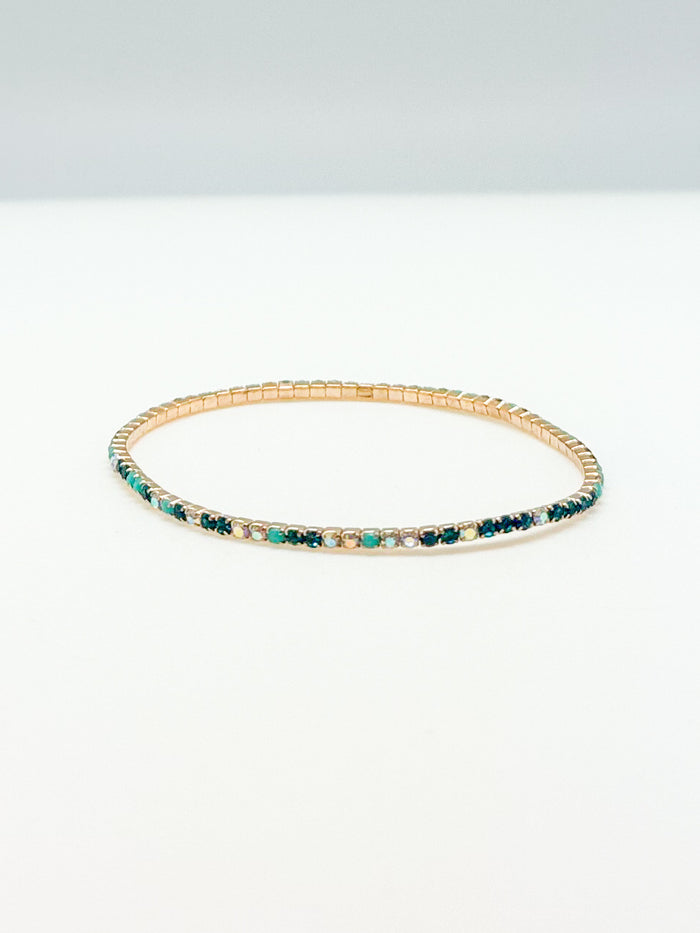 Sparkly Gold and Blue Bracelet