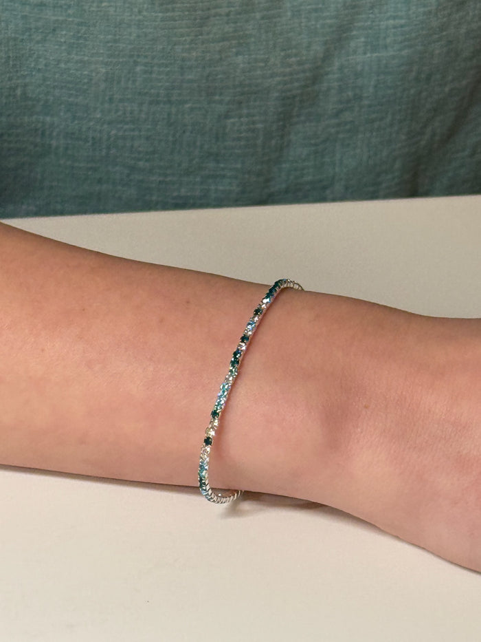 Sparkly Blue and Silver Bracelet