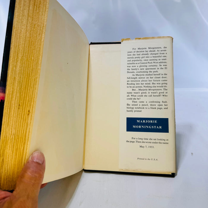 Marjorie Morningstar by Herman Wouk 1955 Doubleday and Company Hardcover