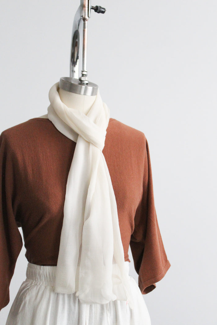marshmallow silk scarf