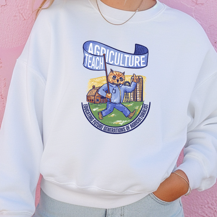 Mascot Teach Agriculture– Crewneck