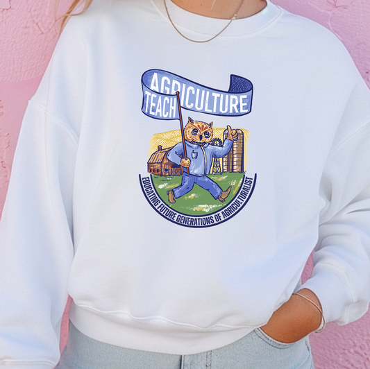 Mascot Teach Agriculture– Crewneck