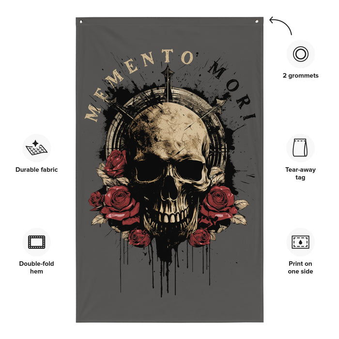 Memento Mori Wall Flag