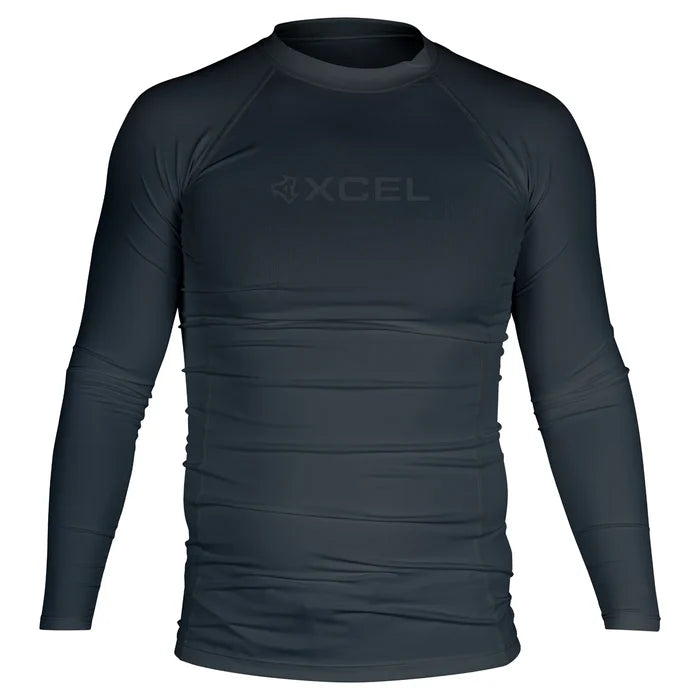 Men's Premium Stretch Long Sleeve Performance Fit UV Top in Black