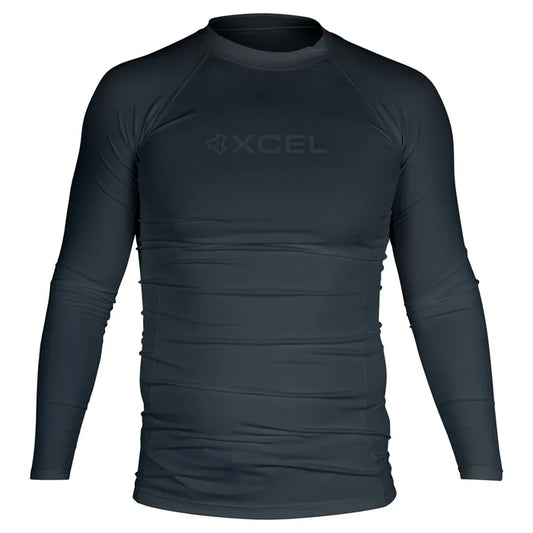 Men's Premium Stretch Long Sleeve Performance Fit UV Top in Black