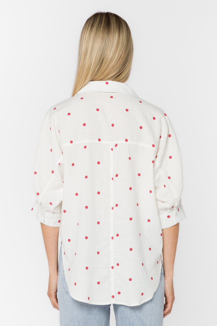 Merle Cardinal Dots Shirt - Tops - Velvet Heart Clothing