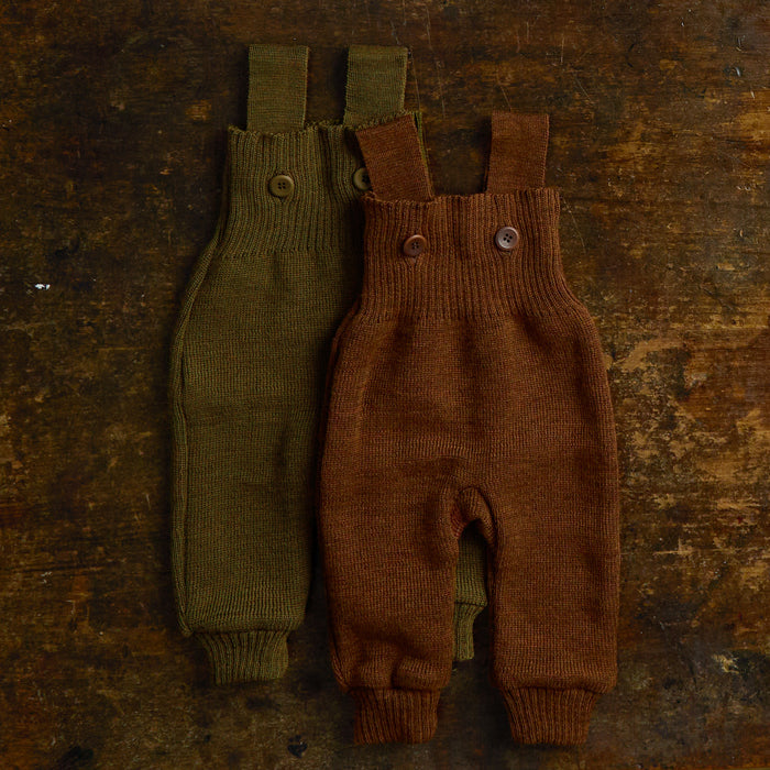 Mist Baby Dungarees - Merino Wool - Seaweed