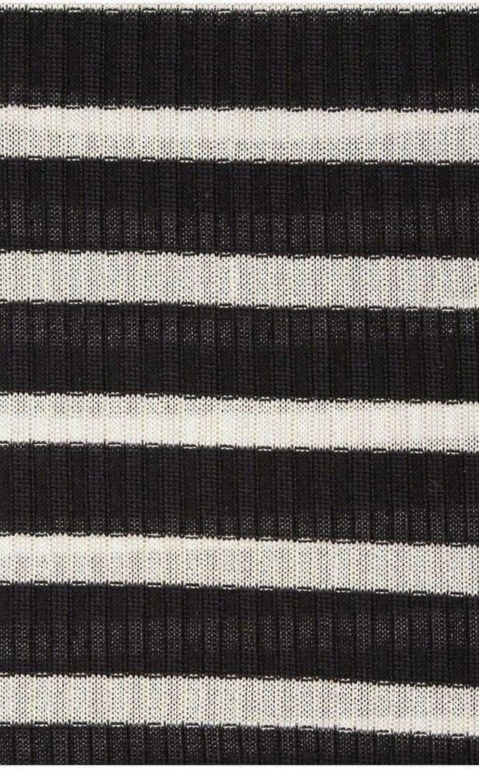 Jean Paul Gaultier Mixed Wool Striped Optical Illusion Dress - Runway Catalog