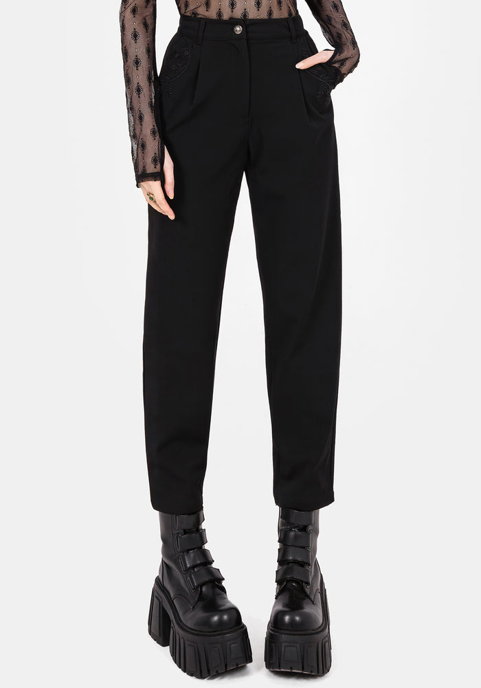 Mona Embroidered Tapered Trousers
