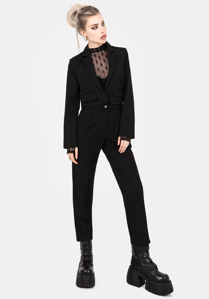 Mona Embroidered Tapered Trousers