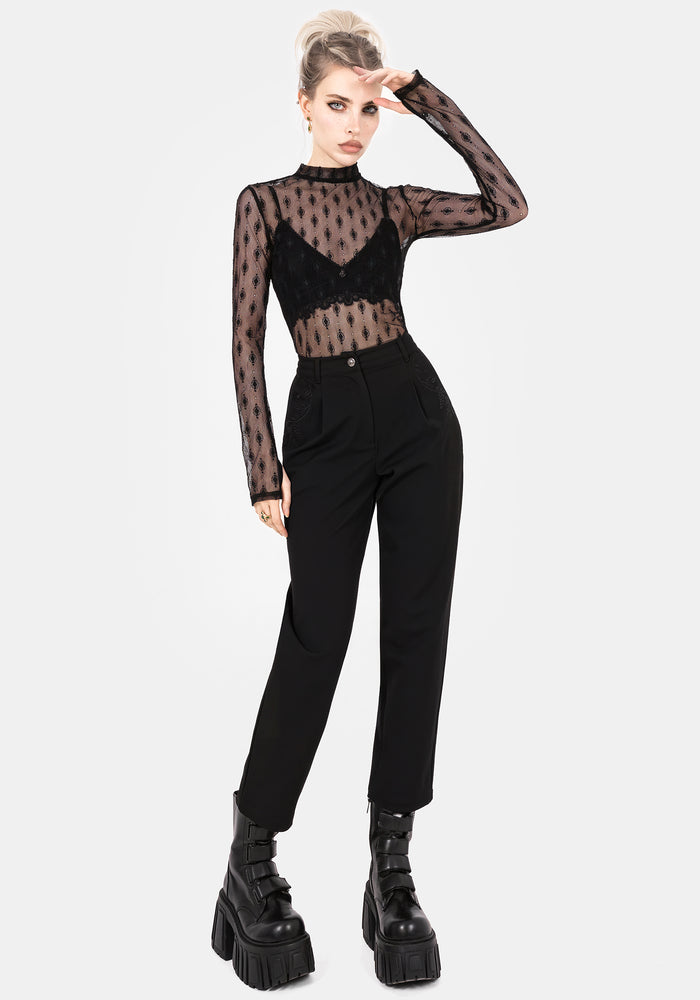 Mona Embroidered Tapered Trousers