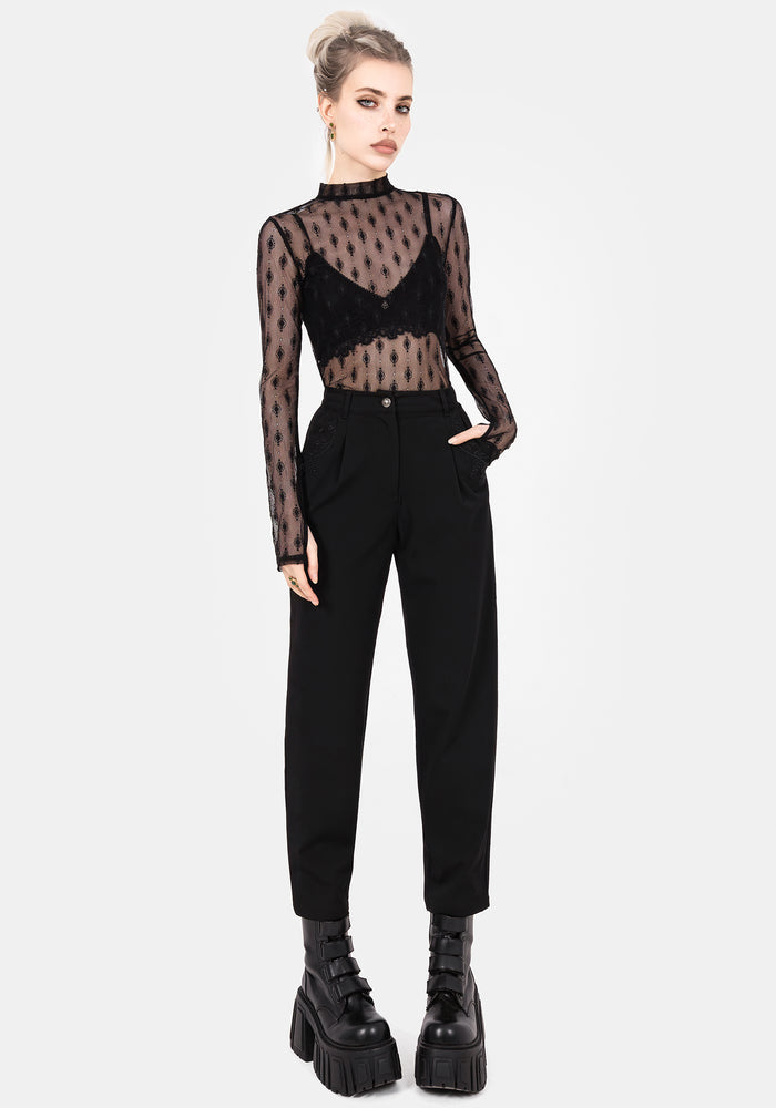 Mona Embroidered Tapered Trousers