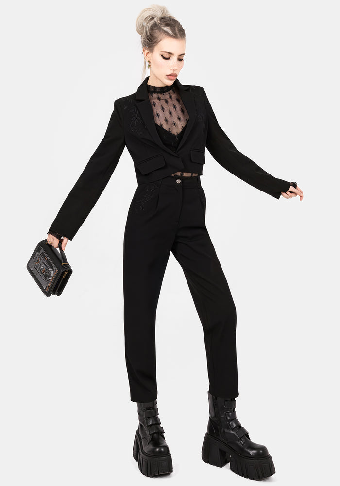 Mona Embroidered Tapered Trousers