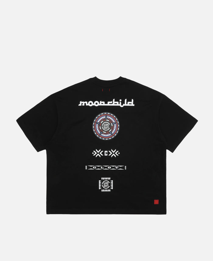 Moon Child Print T-Shirt (Black)