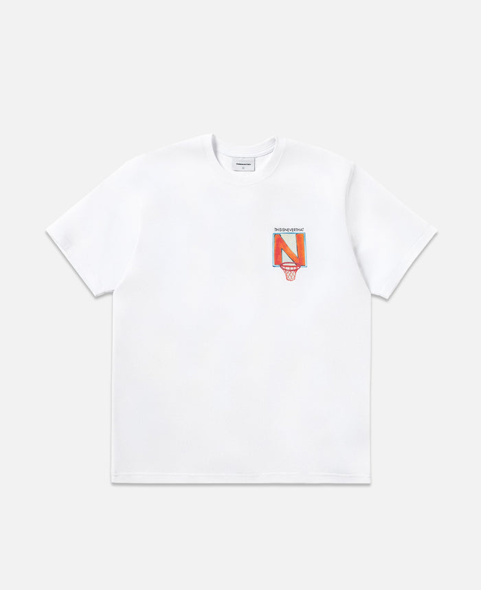 N Basketball Hoop T-Shirt (White)