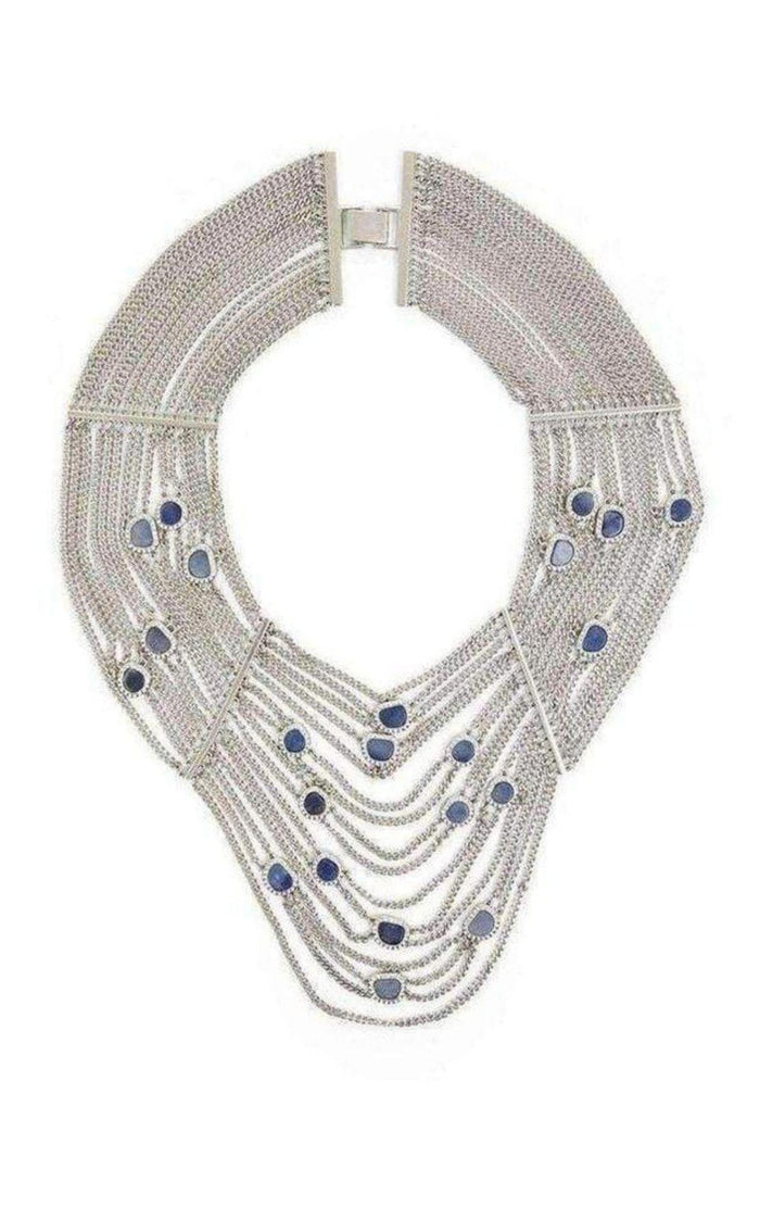 BCBGMAXAZRIA Natural Stone Draped Chain Necklace - Runway Catalog