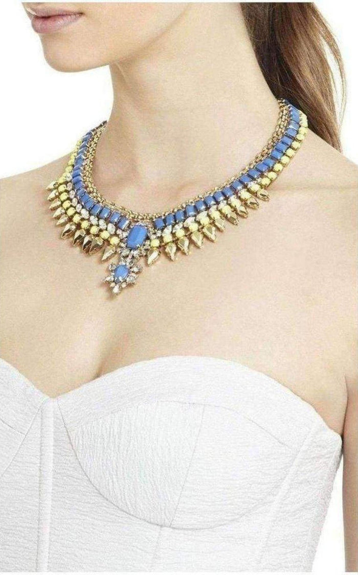 BCBGMAXAZRIA Natural Stone Spike Necklace - Runway Catalog