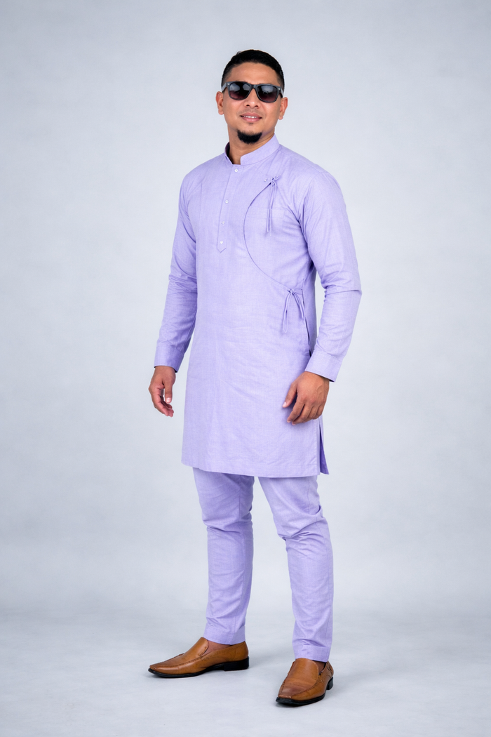Light purple Nepali Daura Suruwal mens traditional wear available online USA Mallko